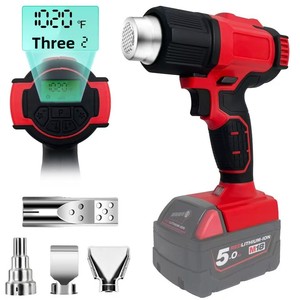 Pistolet à air chaud portable à batterie lithium, haute puissance, rechargeable, à température réglable, pour usage transfrontalier, idéal pour le <span class=keywords><strong>chauffage</strong></span> de films thermorétractables - Product Image 1