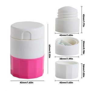 Custom Branding 4-In-1 Multifunction <b>Pocket</b> Size Box Novelty Gifts Pill Crusher Splitter Grinder - Product Image 3