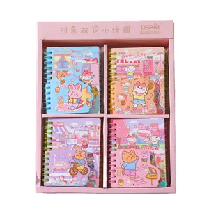 Mini Cute Colored Pages Irregular Stamped Loose-leaf Hand Ledger Children&#39;s Primary School Students Paper Promotion Diary 80