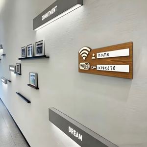ป้ายรหัสผ่านไม้สไตล์เรโทร ป้ายข้อมูล Wifi พร้อมไอคอน 3 มิติ ของตกแต่งผนังสุดสร้างสรรค์ เหมาะสำหรับตกแต่งบ้านและธุรกิจ - Product Image 2
