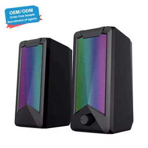 2.0 Mini RGB Lighting <b>Gaming</b> Speaker Smart Phone Home TV Theatre Computer USB Speakers <b>for</b> <b>PC</b> - Product Image 1