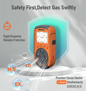 Gaz dedektörü yanıcı gaz 4 gaz monitörü için H2S CO <span class=keywords><strong>LEL</strong></span> O2 titreşim görsel ve sesli alarmlar Natual gaz dedektörü - Product Image 5
