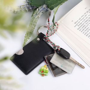 Small Pocket for Purse Stainless Steel Makeup With Leather Case Travel Handheld <b>Mirror</b> - Product Image 3