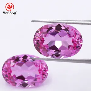 Redleaf Đồ Trang Sức Sản Phẩm Mới Oval Cut Đá Quý Màu Hồng Lỏng Bán Buôn Phòng Thí Nghiệm Phát Triển Tổng Hợp Ruby