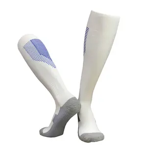 Männer Sport Baseball Fußball Fußball Plain Lange Anti-Rutsch-Socken über dem Knie Hohe Socke Hockey Jungen Fußball Socke