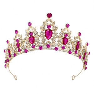 Diadèmes et Couronnes de Luxe Scintillantes en Alliage Coloré pour Femme, Accessoires de Spectacle, Couronnes Décoratives en Cristal, Vente en Gros - Product Image 1