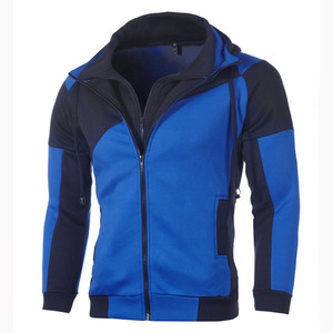 高品质男士秋季外套 撞色夹克 涤纶大码休闲毛绒上衣 - Product Image 5