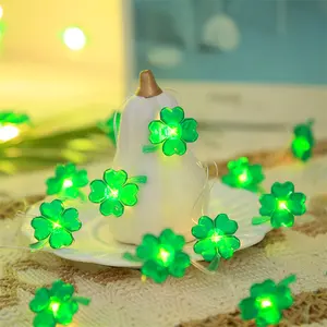 Irish St. Saint Patrick Patrick'S Lucky Shamrocks Day Festival Party Decoraciones Green Shamrock Led Light para juguetes para el hogar