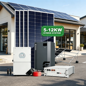 Panneaux solaires 5Kw 10Kw 15Kw 20KW avec batterie au lithium et kit complet, système d'énergie hybride pour la maison - Product Image 3