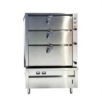 Armoire vapeur à trois portes en acier inoxydable de qualité supérieure pour les gares, les points de restauration en bord de route et les services de traiteur