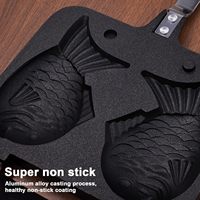 Moule à gâteau en forme de poisson Taiyaki 2, fabricant de gaufres de cuisson antiadhésif pour la cuisine à domicile en forme de poisson pour la crème pâtissière