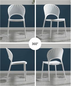 Modern çocuk su geçirmez nefes hafif salon sandalyeleri toptan kabuk şeklinde plastik yemek sandalyesi oturma odası - Product Image 5