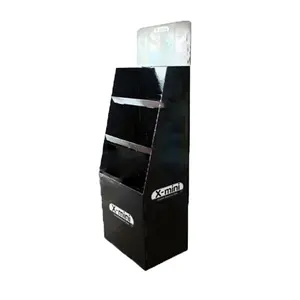 Hot Sale Oem Supermarket Customised Pos Cardboard Retail Seed Product Luxury Display Rack Seed Black Floor Stand Store Shelves