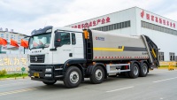 Camion à ordures compacteur hydraulique Sinotruk Howo 8x4 26m3, diesel manuel Euro 6, pour le transport des déchets municipaux