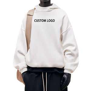 เสื้อครอปผ้าฝ้ายผู้ชายโอเวอร์ไซส์500แกรมกำหนดเองได้เสื้อสเวตเตอร์มีฮู้ดผ้าคอตตอนโอเวอร์ไซส์พิมพ์ลาย3D - Product Image 5