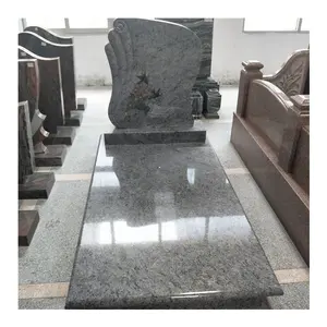 Grijs Graniet Westerse Stijl Eenvoudig Ontwerp Sculptuur Monument & Stenen Grafsteen