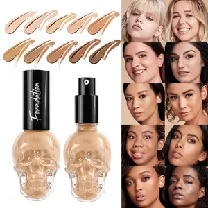 Creative Packaging Custom Logo Portable Even Skin Tone Water Proof Matte 10 Colors 45G Foundation Foundation