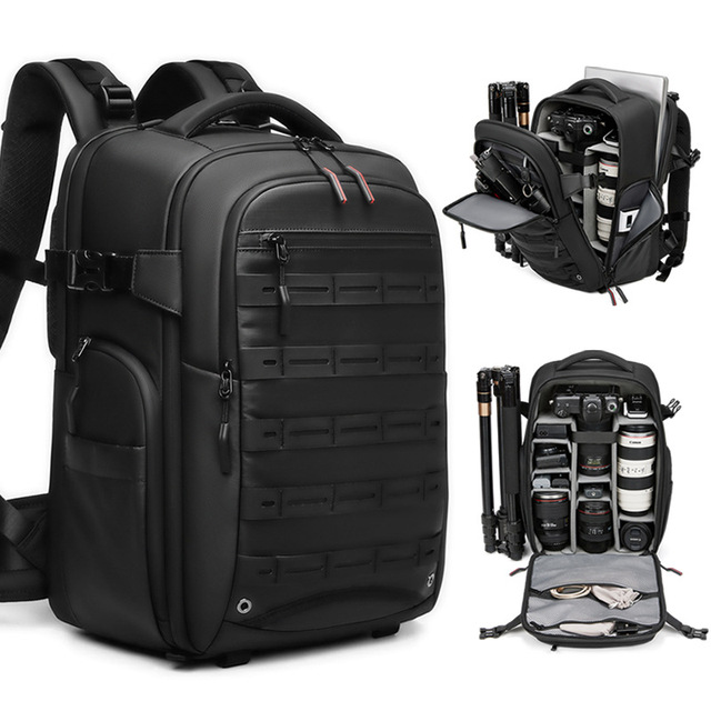 Camera Bag Large Capacity Multi-Functional Water-Resistant Drone Digital Bag Dry-Wet Separation Computer Integrated Backpack