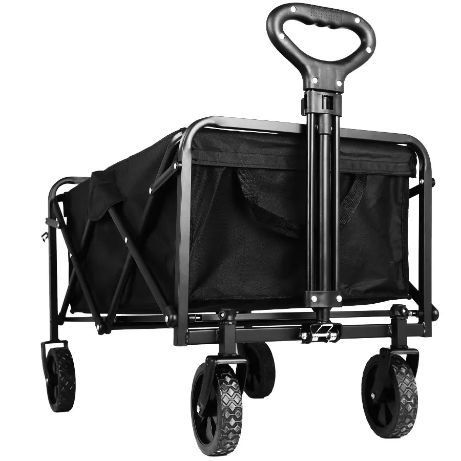 Shopping plage jardin tirer chariot pliable pliant extérieur Portable utilitaire chariot robuste grande capacité pliable Wagon