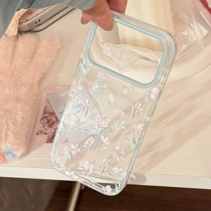 <span class=keywords><strong>Cover</strong></span> per iPhone 17 Pro Max 14 con Fiori Blu Freschi, Morbida e Fresca al Tatto, Trasparente per iPhone 13 12 11 - Product Image 4