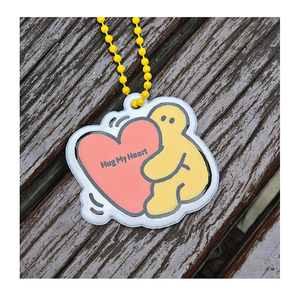 Custom PVC Puffy Heart Keychain Low MOQ Soft Key Chain with Cute Love Charm for Promotional Party Supplies