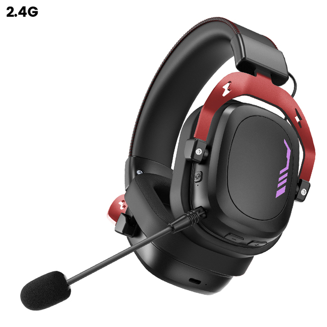 J26 2.4G Wireless Gaming Headset Low Latency  6.0 ENC Noise Cancelling Over Ear Headphones