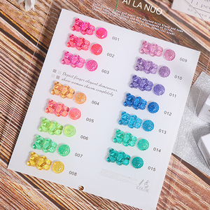 AILANUO 15ml juego de 15 colores de pegamento de esmalte de uñas de diamante pequeño fluorescente, pegamento de esmalte de uñas brillante, proveedor de pegamento de esmalte de uñas - Product Image 1