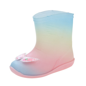 Stivali da <span class=keywords><strong>pioggia</strong></span> impermeabili alla moda per bambine, design da principessa, ad asciugatura rapida, scarpe da acqua per asilo nido, regalo per bambini dai 2 ai 7 anni - Product Image 2