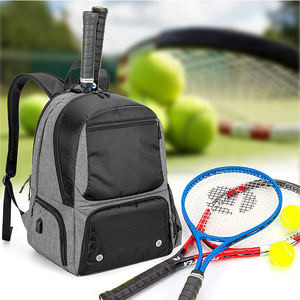 Squash Sports Gear Bag 2 Raquette Badminton Pickleball Tennis Bag Sac à dos avec port de charge USB - Product Image 5