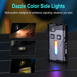 Nueva aleación de aluminio de alta calidad IP66 impermeable al aire libre mochila tapa Clip emergencia pequeña portátil RGB <span class=keywords><strong>linterna</strong></span> con imán - Product Image 5