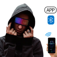 Lunettes LED Animées Tendance avec Contrôle Bluetooth via APP, Animation Graffiti, LED Lumineuses Pleine Couleur, Lunettes Promotionnelles