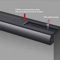 Profilé LED linéaire antidérapant pour marches, à montage en surface, sans rainure, en aluminium, pour villa, hôtel, couloir, escalier