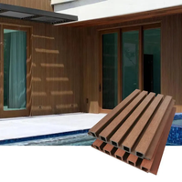 Panel de Fachada de PVC WPC Ecológico e Ignífugo, Revestimiento de Pared Exterior Tradicional Antiestático para Exteriores del Hogar