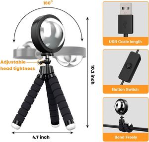 Best Sellers 180 Degree Rotation Sunset <b>Rainbow</b> Projection Lamp Electric/USB-Powered Hotel French Bedroom Decor Household - Product Image 6
