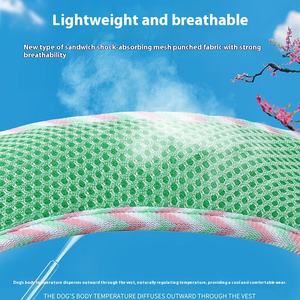 Summer Edition <span class=keywords><strong>Dog</strong></span> Leash Vest Solid Pattern Polyester Chest Button Closure <span class=keywords><strong>Wholesale</strong></span> <span class=keywords><strong>Pet</strong></span> Supplies Colorful Soft Harness - Product Image 4