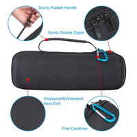 Sac de transport rigide en EVA, housse de protection avec fermeture éclair en tissu nylon pour haut-parleur sans fil Charge 4, voyage en plein air