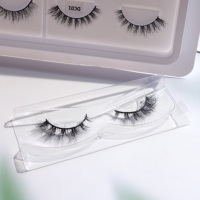 Cils de vison populaires moelleux 12mm cils de vison 3d logo personnalisé en gros cils de vison 3d