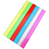 Règles en plastique colorées promotionnelles de 30 cm (12 pouces) pour étudiants, logo personnalisé, règle droite, papeterie et fournitures scolaires