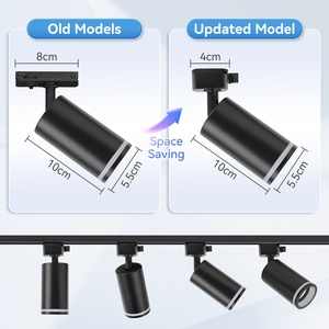 Spot LED GU10 moderne sur rail, ampoule remplaçable, projecteur en aluminium orientable à 360 degrés pour plafond, cuisine, <span class=keywords><strong>galerie</strong></span> - Product Image 3