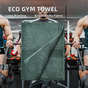 Toalla de Baño de Algodón Ecológica, Artículos Deportivos Sostenibles al por Mayor, Más Baratos, con Logotipo Personalizado Impreso, Antimicrobiana, de Secado Rápido - Product Image 2