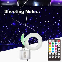 Kit de Fibre Optique Portable Compact 10W IP33 6000K Lumière du Jour en Alliage d'Aluminium avec Moteur LED pour Maison, Voiture, Restaurant, Bar