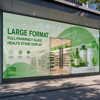 Pantalla LED Transparente de Gran Formato para Exhibición en Fachadas de Farmacias y Proyectos de Paredes de Vidrio