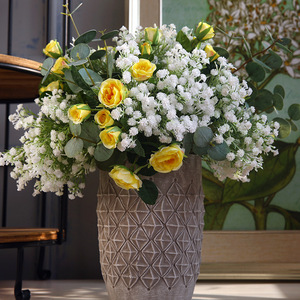 ช่อดอกยิปโซฟิลลาประดิษฐ์ ยี่ห้อ Yihua Floral Art ขนาด 38 ซม. จัดดอกไม้จากผ้าไหม สำหรับตกแต่งโรงแรม - Product Image 4
