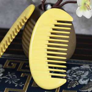Boxwood <b>Head</b> Massage Comb 15-20Cm Scalp <b>Massager</b> For Men Women Crescent Shape Wooden Comb - Product Image 2