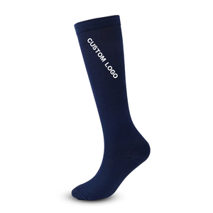 Chaussettes de sport en tricot pour enfants et adultes, couleur unie, hauteur genou, antidérapantes, respirantes, absorbant la transpiration, chaussettes de compression - Product Image 5