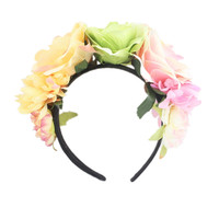 Bando Floral pesta Festival kostum Day Of The Dead mahkota bunga mawar mahkota bunga pengantin