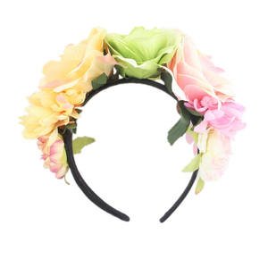 Festival Fiesta Mexicana Floral cabeza banda Día <span class=keywords><strong>de</strong></span> los <span class=keywords><strong>muertos</strong></span> diadema disfraz Rosa flor corona novia Floral flor corona - Product Image 6