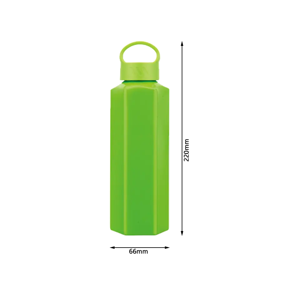 Sensi Eco-Friendly 550ML Aluminum Hexagonal Sports Water Bottles Pure Color Color Customization