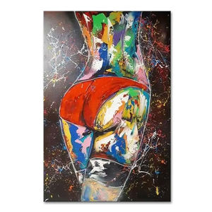 Personalizado impreso moderno Sexy desnudo femenino glúteos Graffiti retrato abstracto pared arte póster dormitorio decorativo lienzo al óleo - Product Image 1