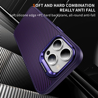 Anneau en métal lentille support protecteur étui de téléphone portable pour iPhone 16 Pro Max 15 14 Plus 12 13 11 fibre de carbone acrylique couverture arrière rigide